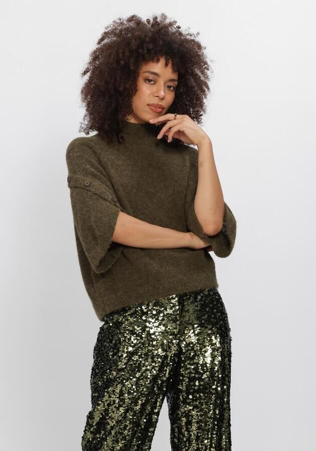 DANTE6 Dames Truien & Vesten Mahani Cape Sweater Donkergroen