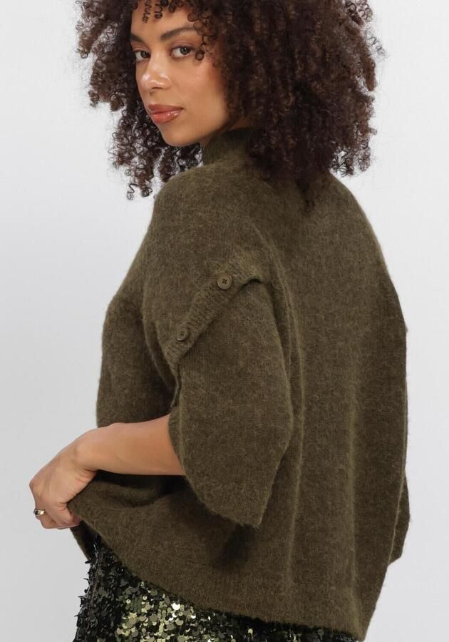 DANTE6 Dames Truien & Vesten Mahani Cape Sweater Donkergroen - Foto 4