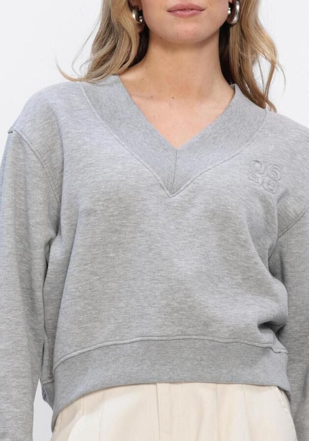 DANTE6 Dames Truien & Vesten Nox Cropped V-neck Sweater Grijs - Foto 4