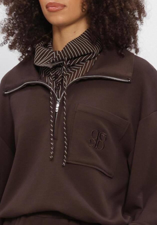 DANTE6 Dames Truien & Vesten Republic Zip Sweater Bruin - Foto 4