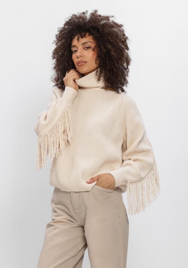 DANTE6 Dames Truien & Vesten Siega Cut-out Fringe Sweater Creme