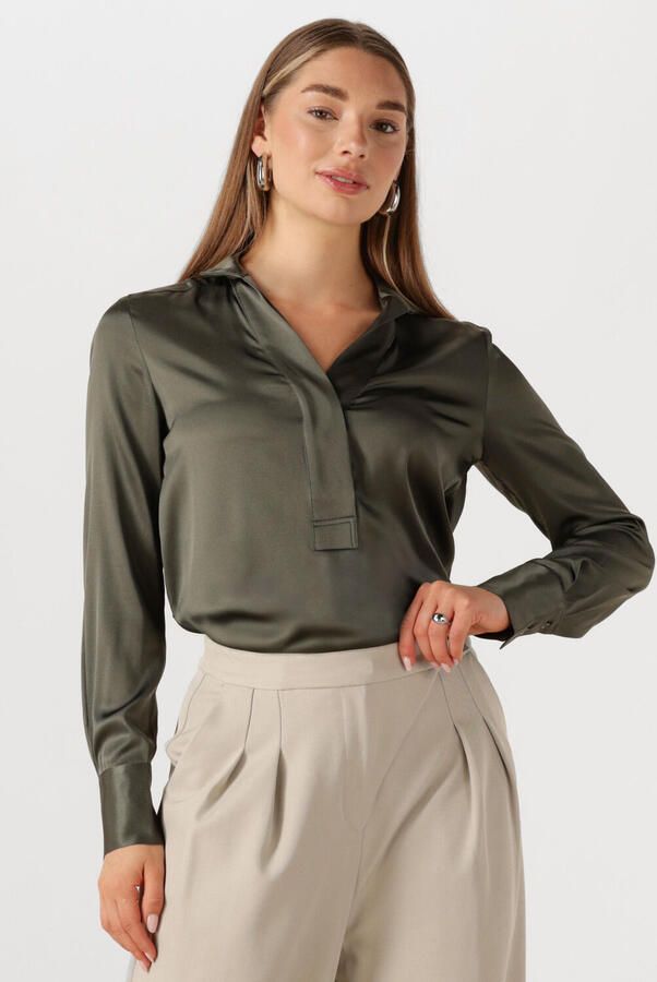 DEA KUDIBAL Dames Blouses Nate Donkergroen - Foto 4
