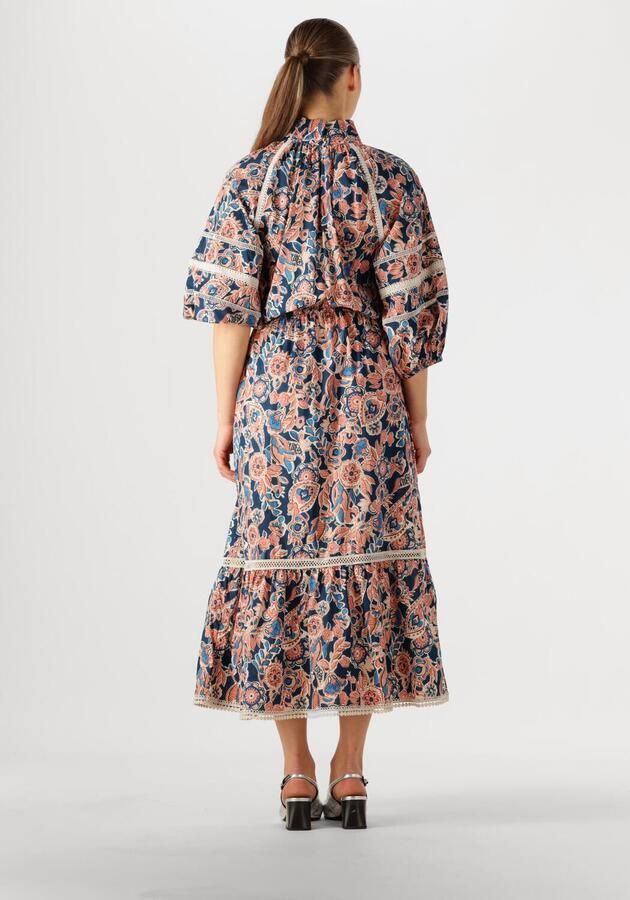 Dea Kudibal Navy Blue Maxi Jurk Elina Multicolor Dames