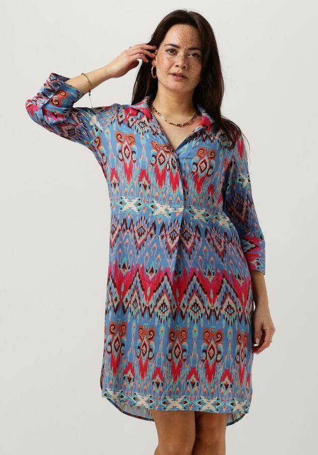 Dea Kudibal Ontspannen Blauwe Ikat Overhemdjurk Meerkleurig Dames - Foto 4