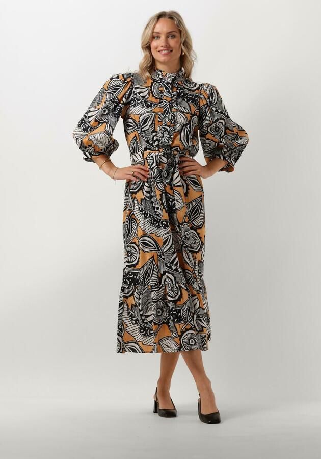 Dea Kudibal Elegante Bruine Midi Jurk Multicolor Dames - Foto 4