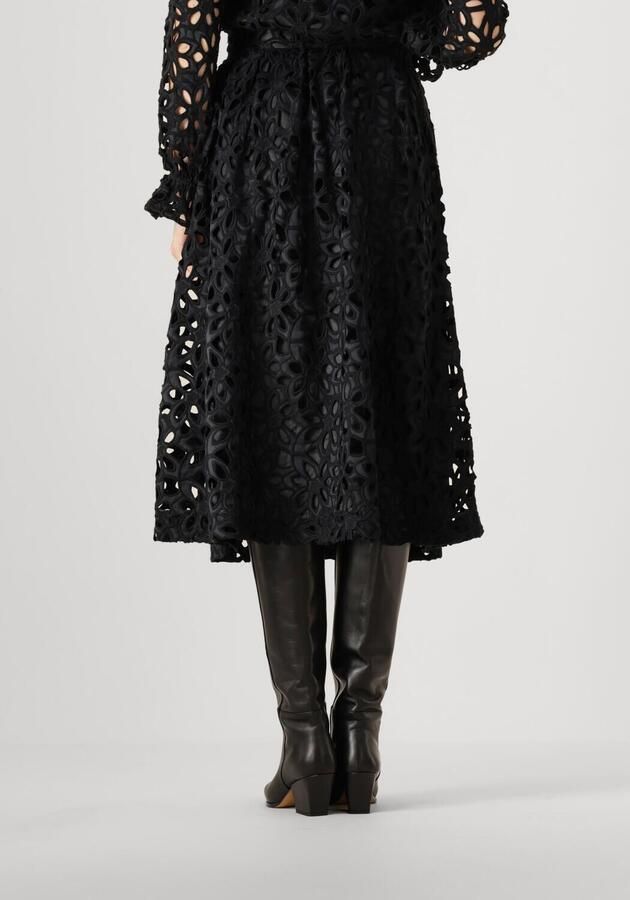 Dea Kudibal Elegante Kant Midi Rok Black Dames