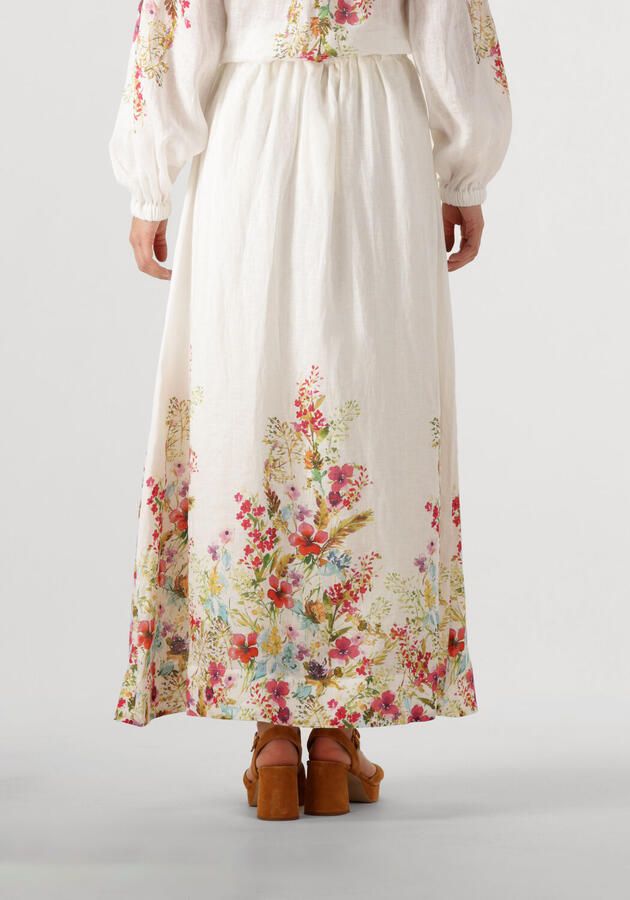 Dea Kudibal Elegante Larissa Midi Rok in Wit Multicolor Dames