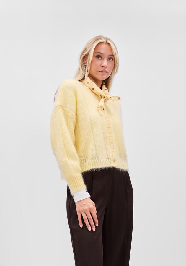 DES PETITS HAUTS Dames Truien & Vesten Chouette Geel - Foto 4