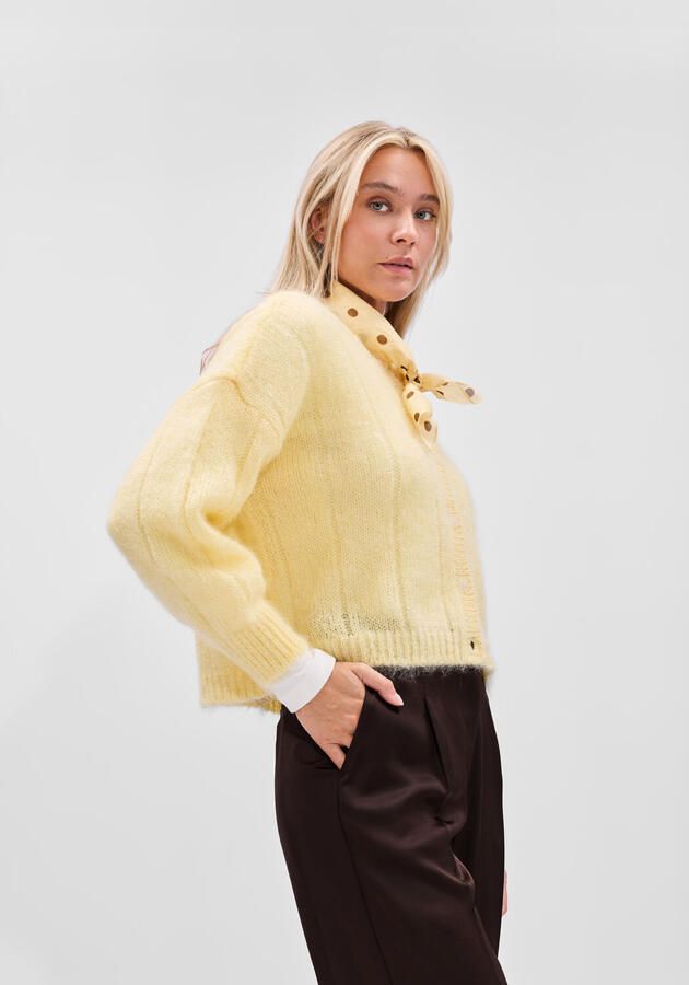 DES PETITS HAUTS Dames Truien & Vesten Chouette Geel - Foto 3