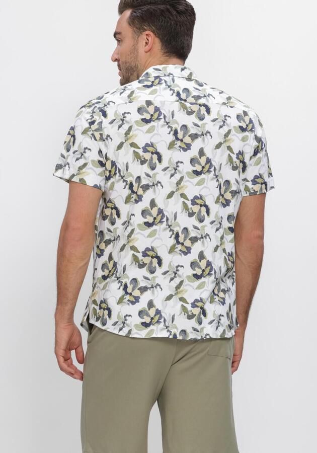 Desoto Overhemd Korte Mouw Short Sleeve Overhemd Festival Wit Groen - Foto 3