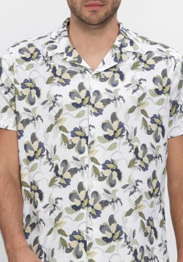 Desoto Overhemd Korte Mouw Short Sleeve Overhemd Festival Wit Groen - Foto 4