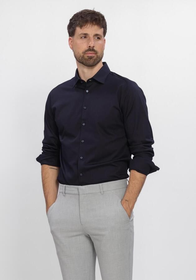 Desoto Overhemd met lange mouwen Jersey overhemd Casual Kent lange mouw
