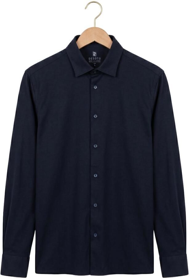 Desoto Overhemd met lange mouwen Jersey overhemd Casual Kent lange mouw - Foto 4
