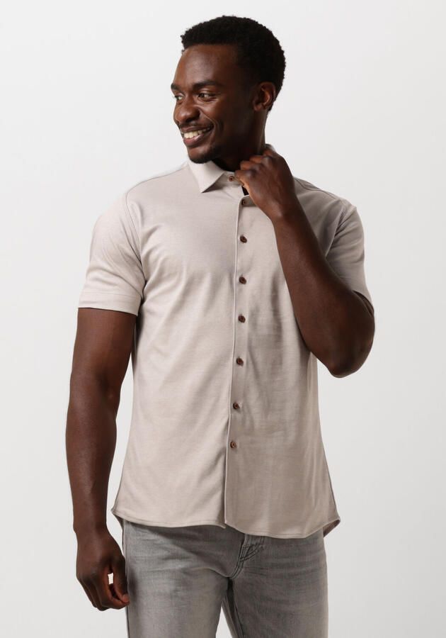 Desoto Overhemd Lange Mouw Short Sleeve Jersey Overhemd Beige - Foto 4