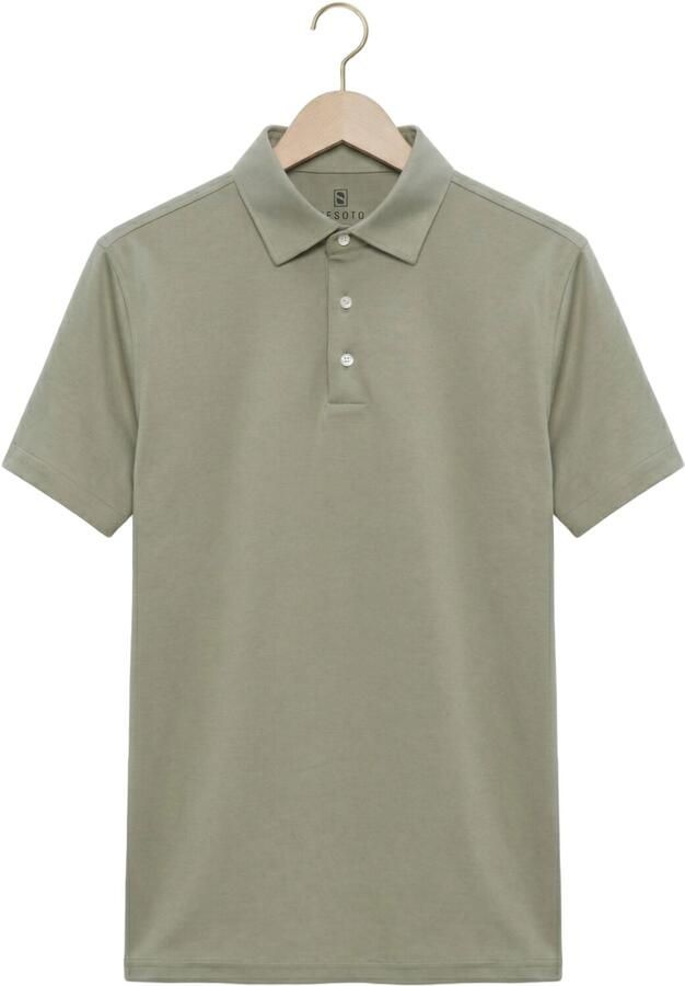 DESOTO Heren Polo's & T-shirts Casual Polo Kent 1 2 Groen - Foto 4