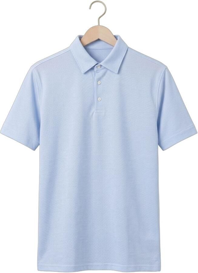 DESOTO Heren Polo's & T-shirts Casual Polo Kent 1 2 Lichtblauw - Foto 2