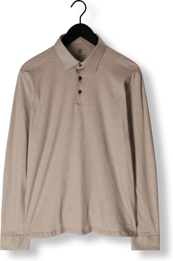 DESOTO Heren Polo's & T-shirts Essential Polo Kent 1 1 Taupe - Foto 3