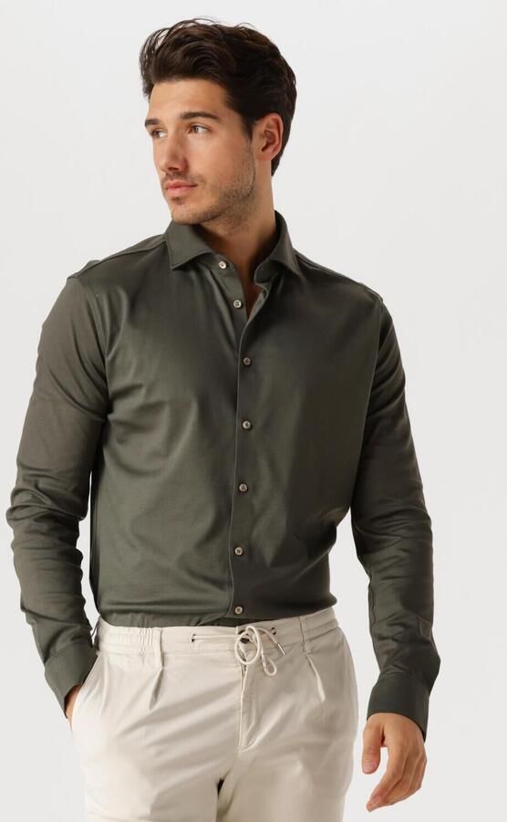 Desoto business overhemd slim fit mosgroen effen katoen - Foto 3