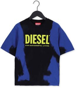 Diesel Blauwe T-shirt Tjustb84 Over