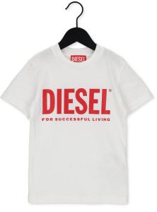 Diesel Witte T-shirt Tjustlogo