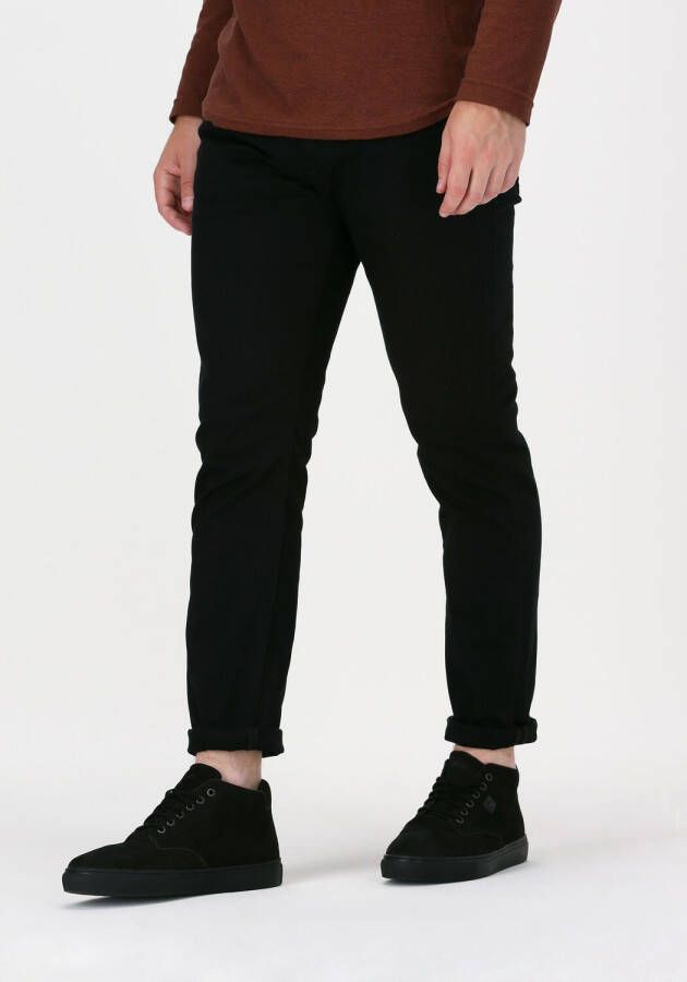 Diesel Zwarte Slim Fit Katoenen Jeans met Geborduurd Logo Zwart Heren