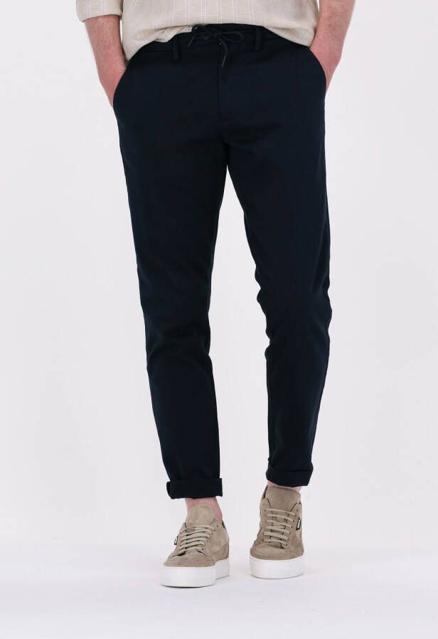 DSTREZZED Heren Broeken Lancaster Tapered Jogger Twill Knit Blauw