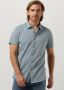 DSTREZZED Heren Overhemden Shirt Melange Pique Blauw - Thumbnail 1