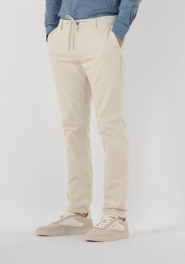 DSTREZZED Heren Broeken Lancaster Twill Knit Tapered Jogger Creme - Foto 4