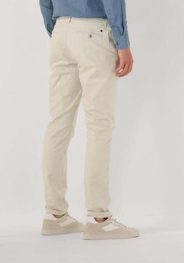 DSTREZZED Heren Broeken Lancaster Twill Knit Tapered Jogger Creme