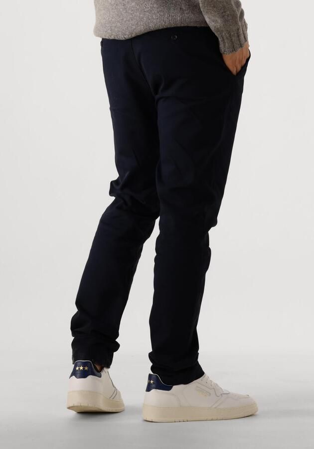 DSTREZZED Heren Broeken Lancaster Twill Knit Tapered Jogger Donkerblauw