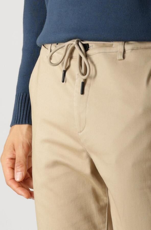 DSTREZZED Heren Broeken Lancaster Twill Knit Tapered Jogger Zand - Foto 2