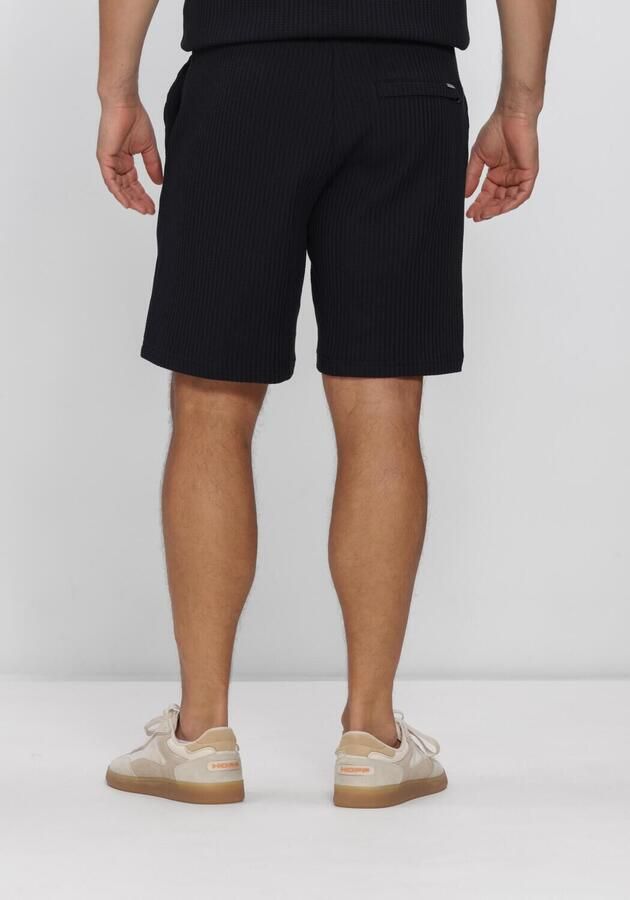 DSTREZZED Heren Broeken Logan Waffle Sweatshort Donkerblauw - Foto 3
