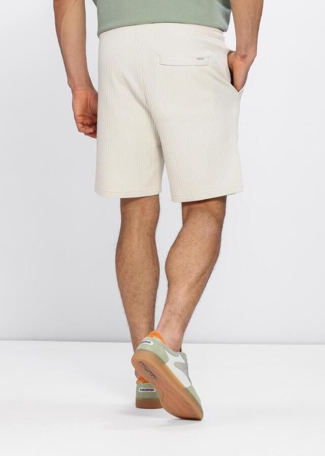 DSTREZZED Heren Broeken Logan Waffle Sweatshort Ecru - Foto 3