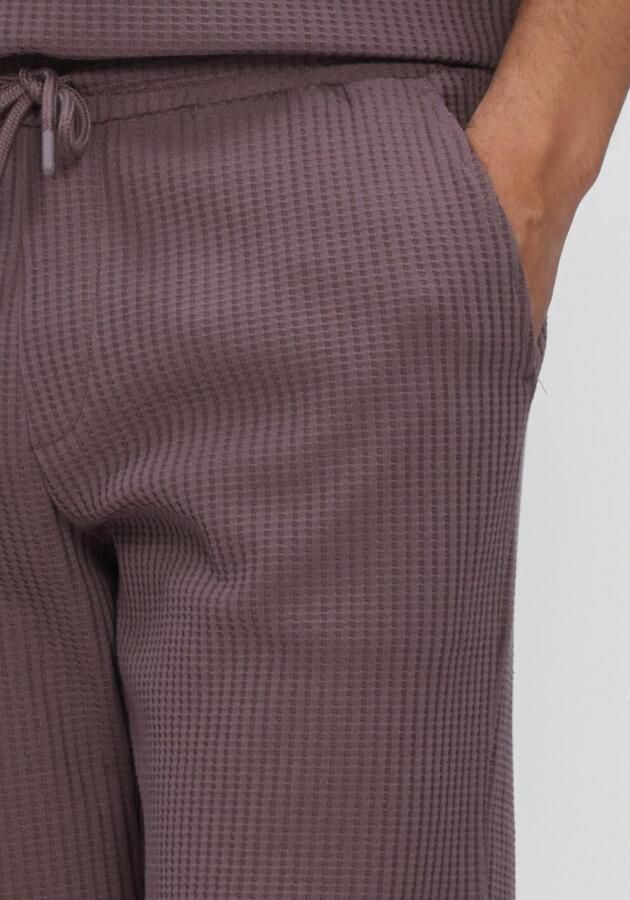 DSTREZZED Heren Broeken Logan Waffle Sweatshort Paars - Foto 4
