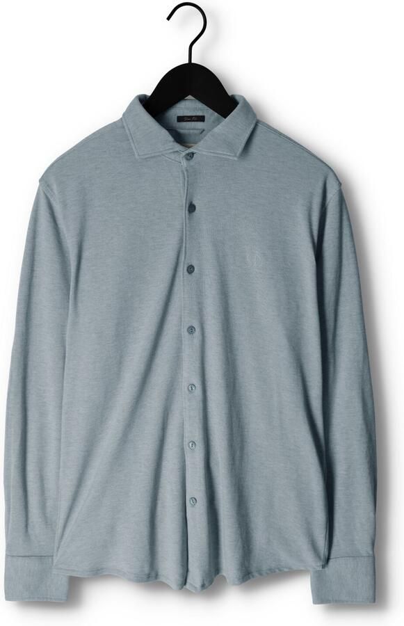 DSTREZZED Heren Overhemden Kirk Shirt Melange Pique Blauw - Foto 3