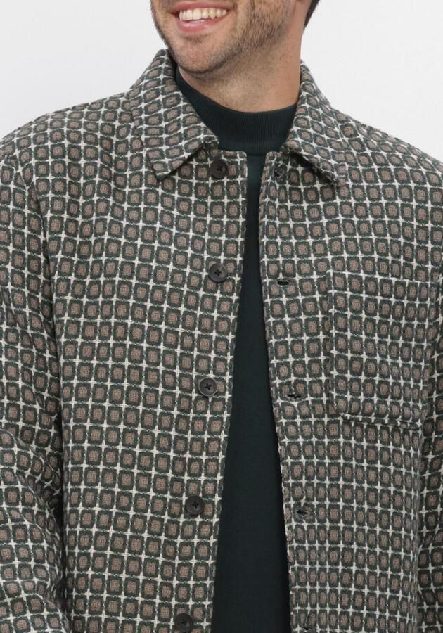 DSTREZZED Heren Overshirts Ds_lino Golfball Overshirt Donkergroen - Foto 4