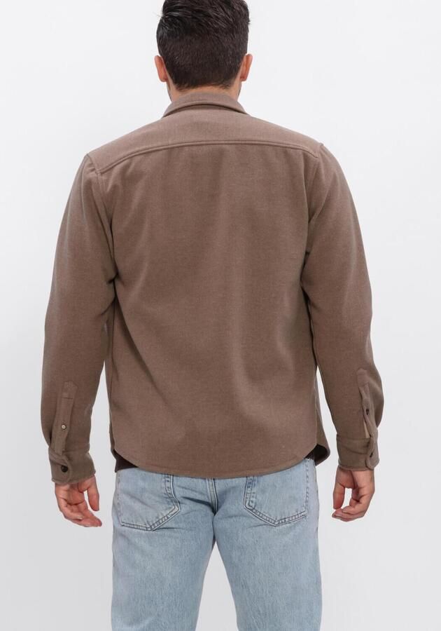 Dstrezzed regular fit gemêleerd overshirt bruin - Foto 3