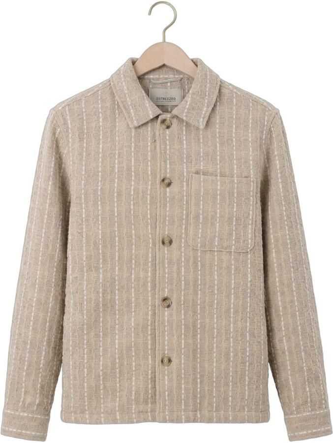 DSTREZZED Heren Overshirts Lino Check Overshirt Beige - Foto 2