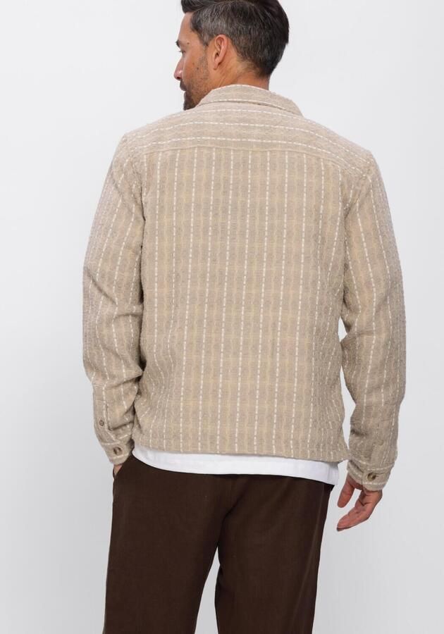 DSTREZZED Heren Overshirts Lino Check Overshirt Beige - Foto 3