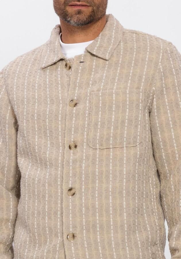 DSTREZZED Heren Overshirts Lino Check Overshirt Beige - Foto 4