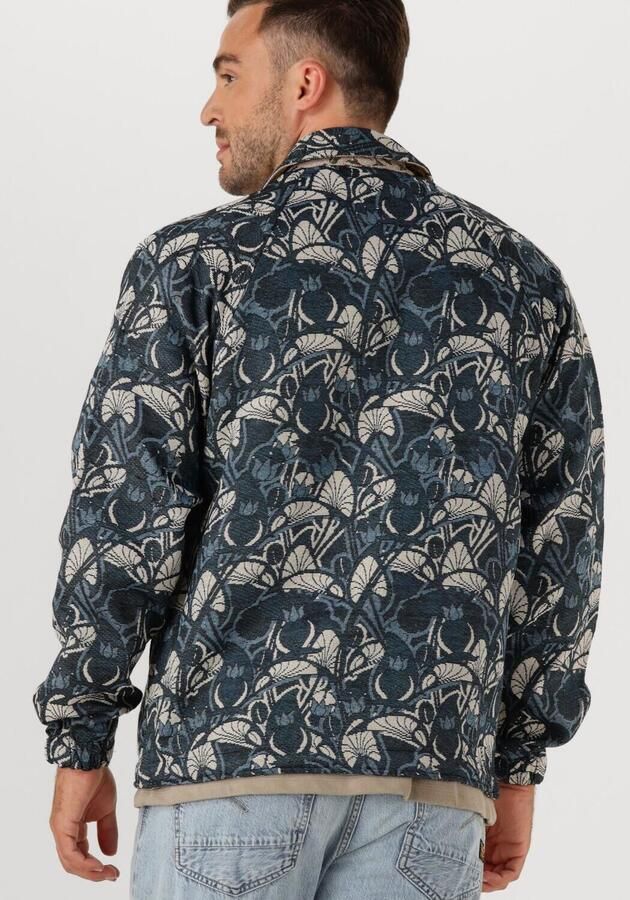 Dstrezzed reversible overshirt donkerblauw beige - Foto 2