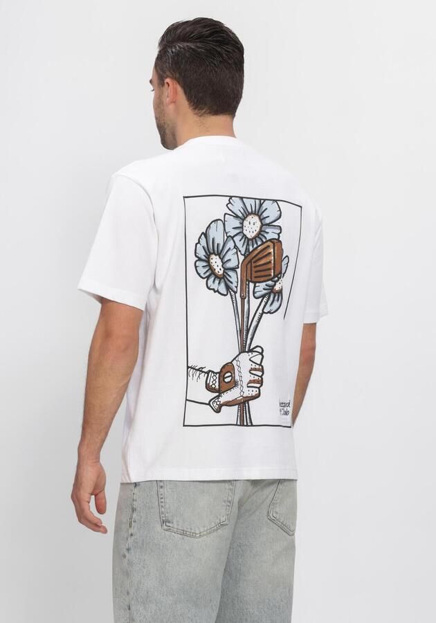DSTREZZED Heren Polo's & T-shirts Collin Artwork Tee Wit