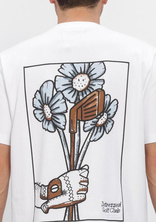 DSTREZZED Heren Polo's & T-shirts Collin Artwork Tee Wit - Foto 4