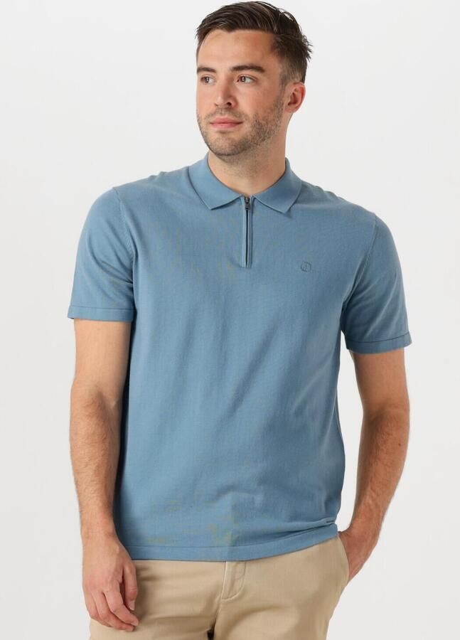 DSTREZZED Heren Polo's & T-shirts Dorian Zip Polo Blauw - Foto 4