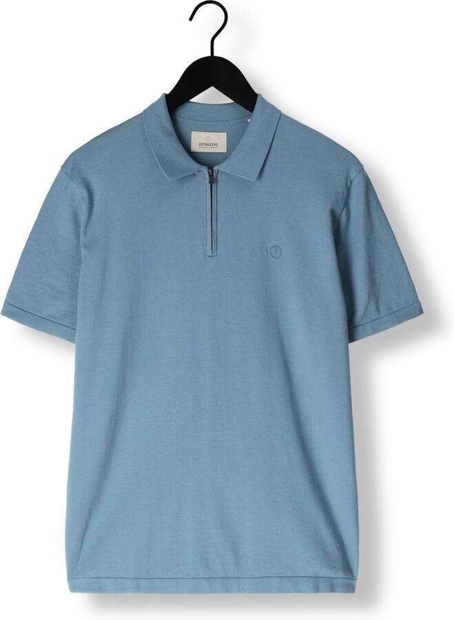 DSTREZZED Heren Polo's & T-shirts Dorian Zip Polo Blauw