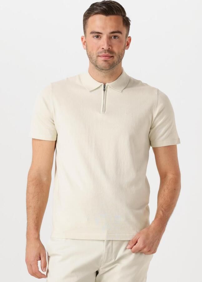 DSTREZZED Heren Polo's & T-shirts Dorian Zip Polo Creme - Foto 4