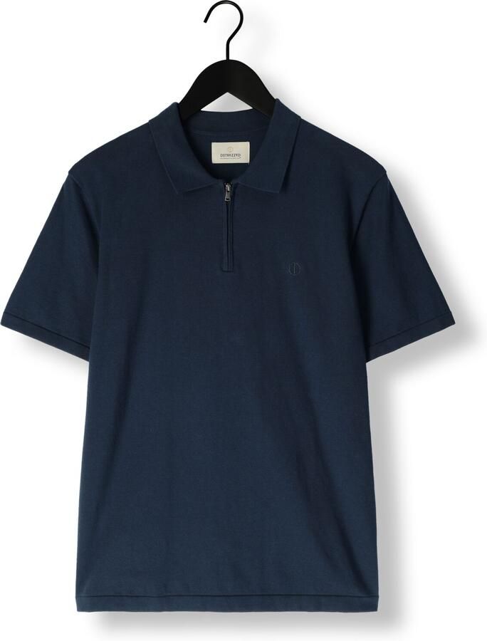 DSTREZZED Heren Polo's & T-shirts Dorian Zip Polo Donkerblauw