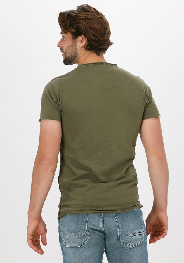 DSTREZZED Heren Polo's & T-shirts Mc. Queen Basic Tee Organic Slub Jersey Donkergroen