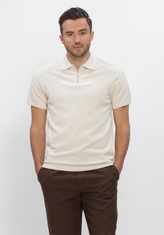 DSTREZZED Heren Polo's & T-shirts Pettar Polo Ecru