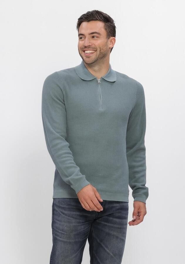 DSTREZZED Heren Truien & Vesten Ds_kostas Zip Polo Blauw